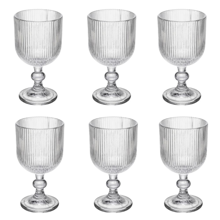 Komplet pokali ryflowanych VELA 400ml 6 sztuk